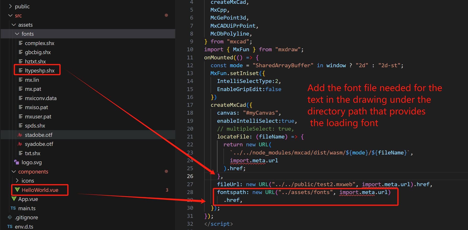 Add font file